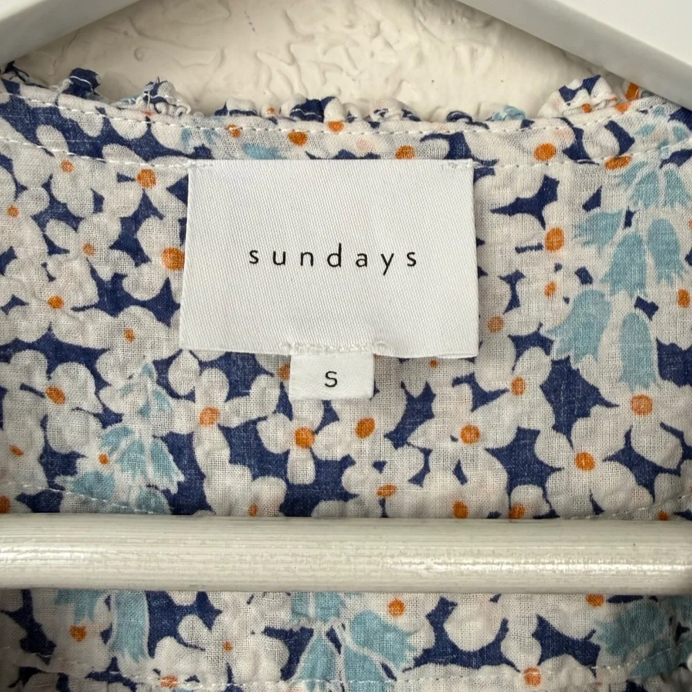 *We Are Sundays Womens Indigo Blue Floral Harley Romper Small - Picture 4 of 14